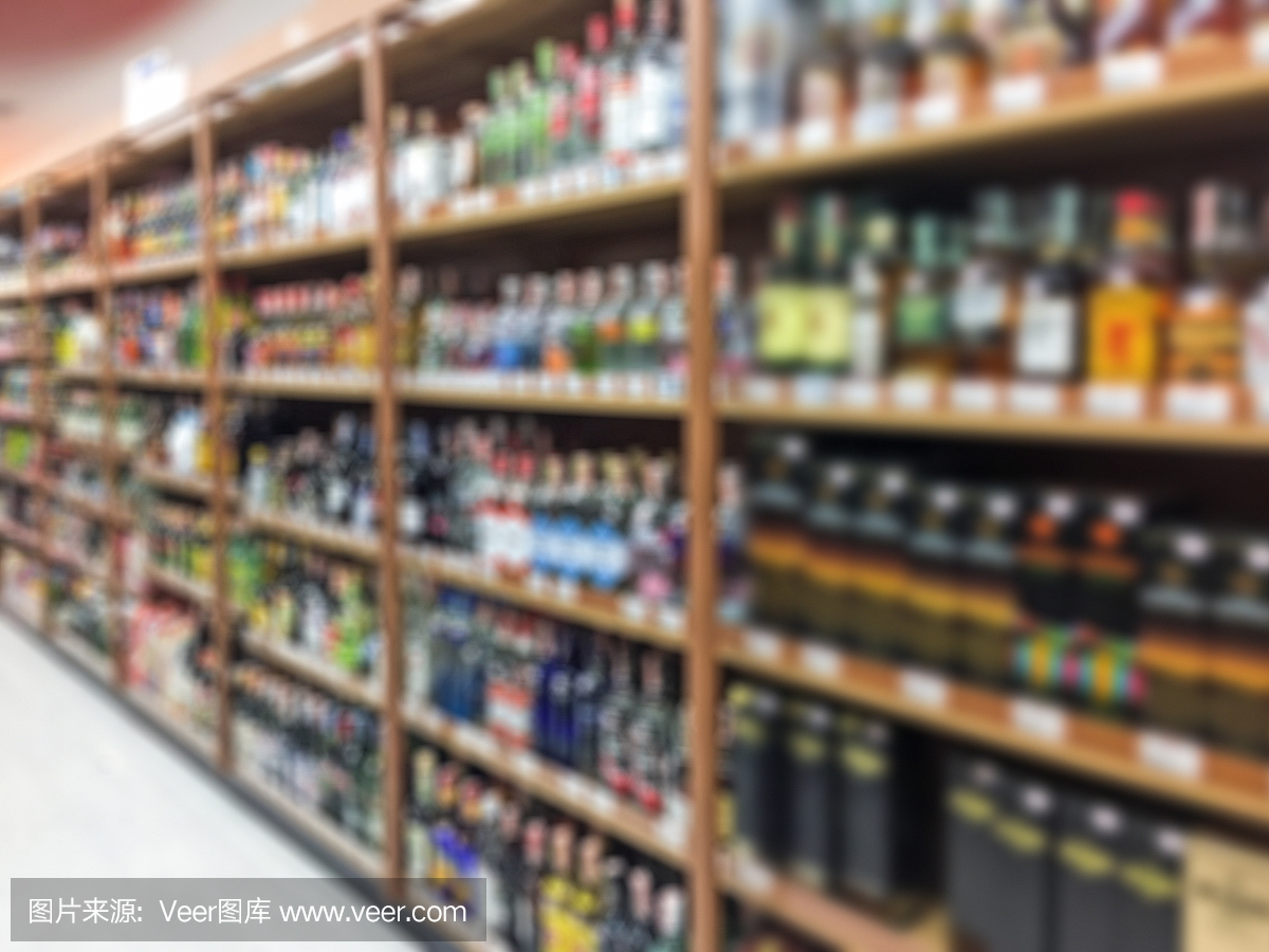 超市貨架散焦背景